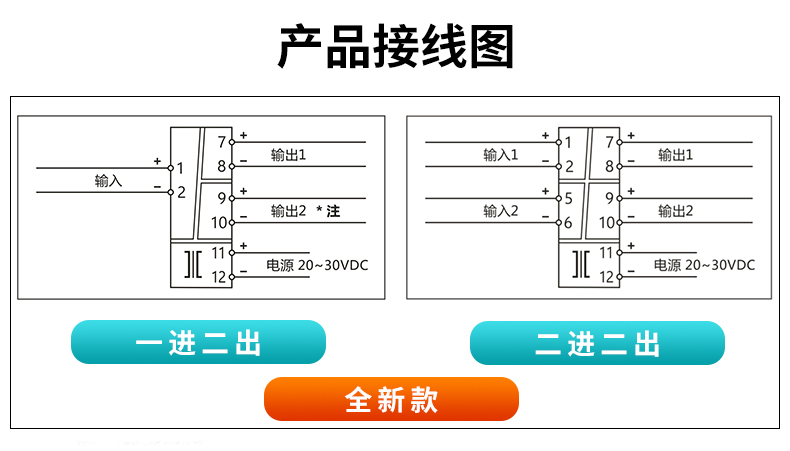 MIK-401Y信號隔離器產品接線圖